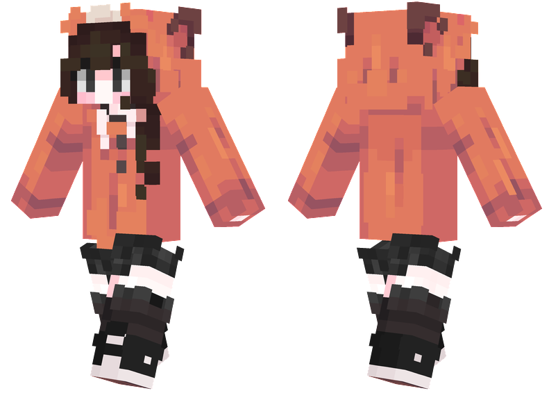 Dark Orange Hoodie Minecraft Skins